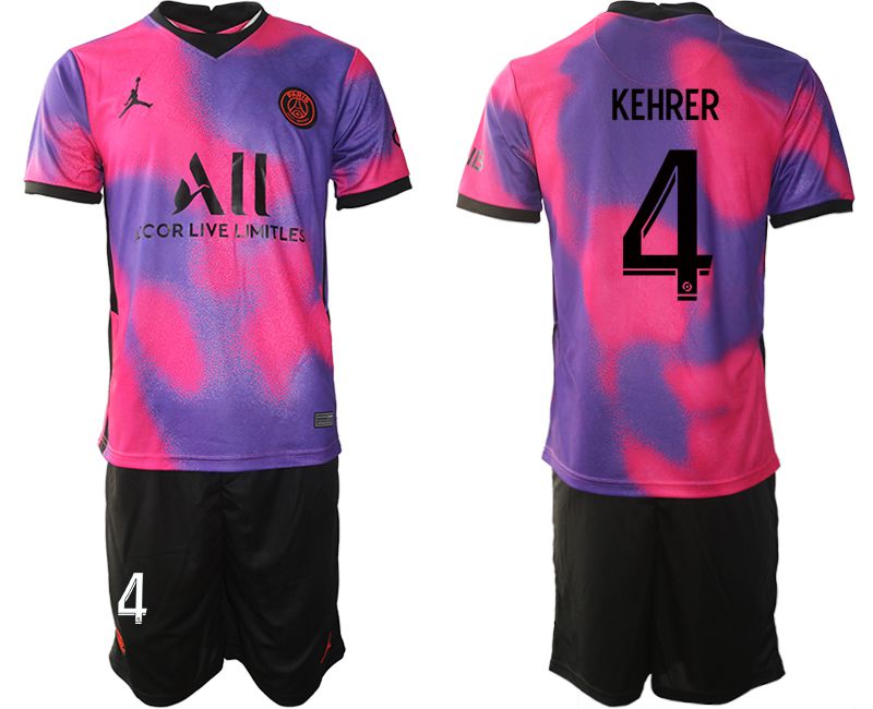 Men 2020-2021 Club Paris St German away purple #4 Soccer Jersey->paris st german jersey->Soccer Club Jersey